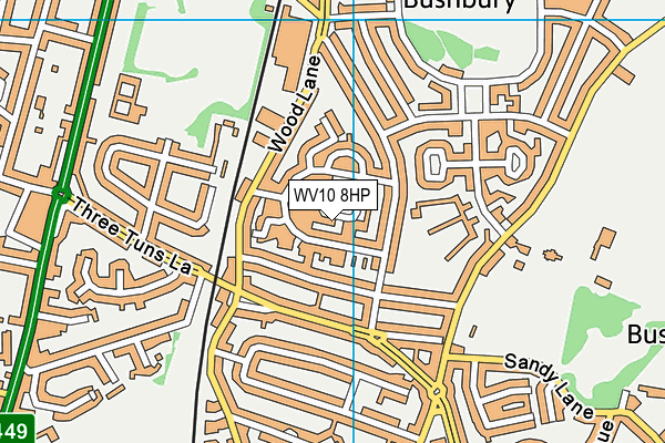 WV10 8HP map - OS VectorMap District (Ordnance Survey) WV10 8HP map - OS VectorMap District (Ordnance Survey)