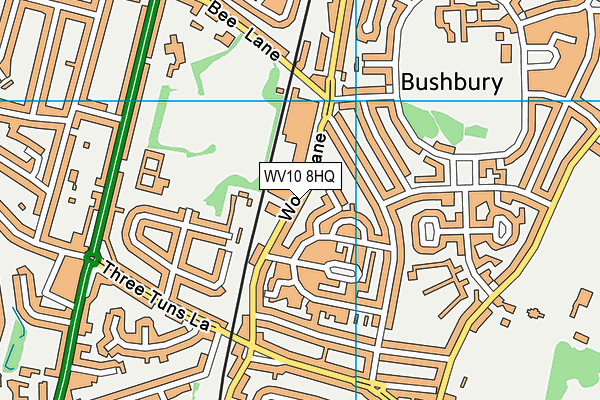 WV10 8HQ map - OS VectorMap District (Ordnance Survey)