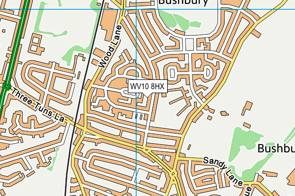 WV10 8HX map - OS VectorMap District (Ordnance Survey) WV10 8HX map - OS VectorMap District (Ordnance Survey)
