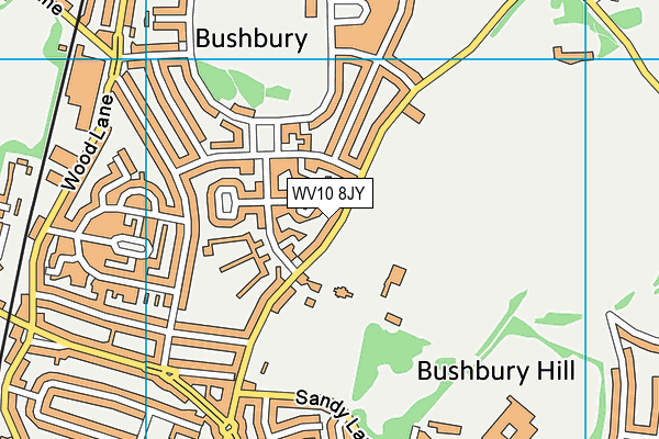 WV10 8JY map - OS VectorMap District (Ordnance Survey)