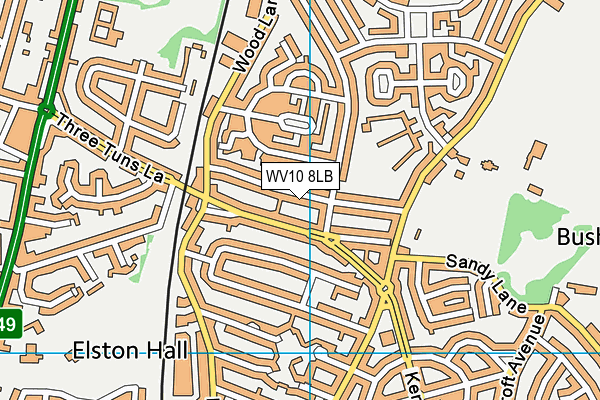 WV10 8LB map - OS VectorMap District (Ordnance Survey) WV10 8LB map - OS VectorMap District (Ordnance Survey)