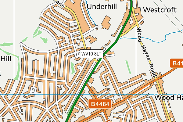 WV10 8LT map - OS VectorMap District (Ordnance Survey) WV10 8LT map - OS VectorMap District (Ordnance Survey)