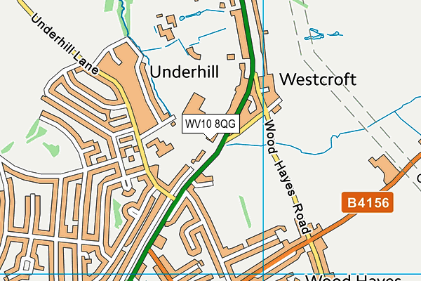 WV10 8QG map - OS VectorMap District (Ordnance Survey)