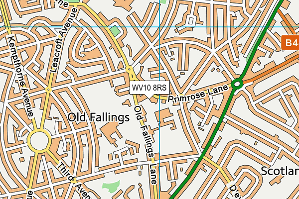 WV10 8RS map - OS VectorMap District (Ordnance Survey)