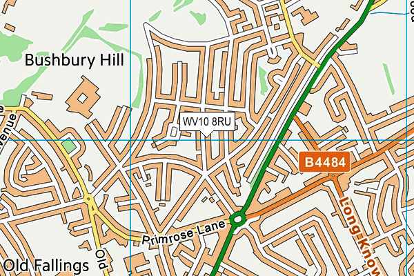 WV10 8RU map - OS VectorMap District (Ordnance Survey)