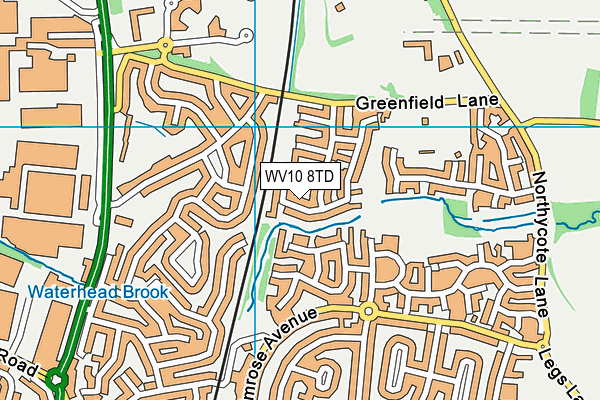 WV10 8TD map - OS VectorMap District (Ordnance Survey) WV10 8TD map - OS VectorMap District (Ordnance Survey)