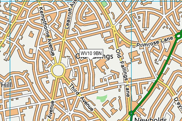 WV10 9BN map - OS VectorMap District (Ordnance Survey) WV10 9BN map - OS VectorMap District (Ordnance Survey)