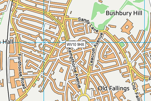 WV10 9HX map - OS VectorMap District (Ordnance Survey) WV10 9HX map - OS VectorMap District (Ordnance Survey)