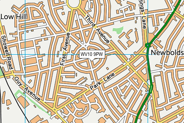 WV10 9PW map - OS VectorMap District (Ordnance Survey) WV10 9PW map - OS VectorMap District (Ordnance Survey)