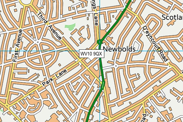 WV10 9QX map - OS VectorMap District (Ordnance Survey) WV10 9QX map - OS VectorMap District (Ordnance Survey)