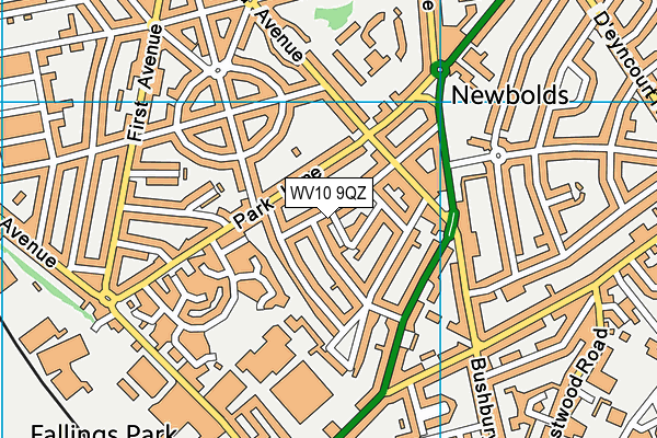 WV10 9QZ map - OS VectorMap District (Ordnance Survey) WV10 9QZ map - OS VectorMap District (Ordnance Survey)