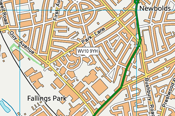 WV10 9YH map - OS VectorMap District (Ordnance Survey) WV10 9YH map - OS VectorMap District (Ordnance Survey)