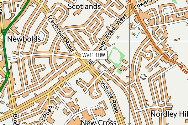 WV11 1HW map - OS VectorMap District (Ordnance Survey) WV11 1HW map - OS VectorMap District (Ordnance Survey)