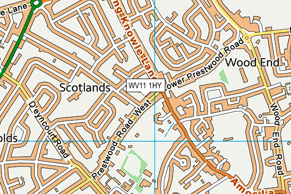 WV11 1HY map - OS VectorMap District (Ordnance Survey) WV11 1HY map - OS VectorMap District (Ordnance Survey)