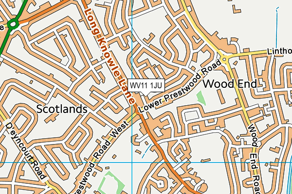 WV11 1JU map - OS VectorMap District (Ordnance Survey)