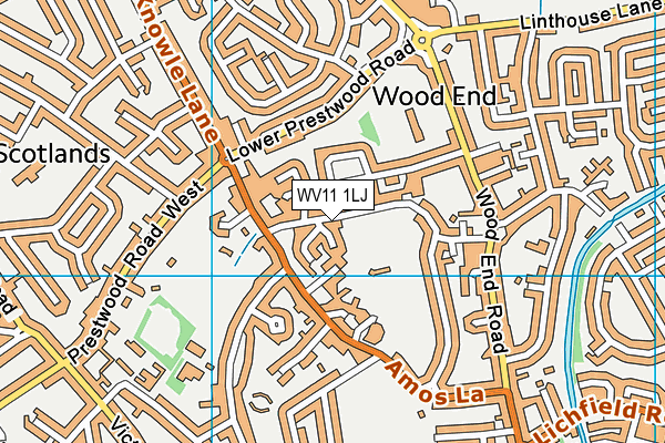 WV11 1LJ map - OS VectorMap District (Ordnance Survey) WV11 1LJ map - OS VectorMap District (Ordnance Survey)