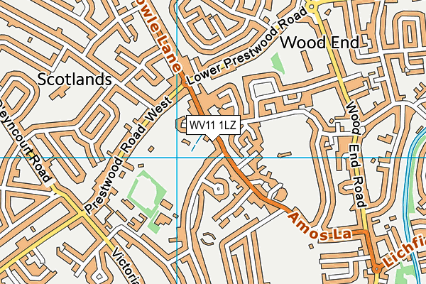 WV11 1LZ map - OS VectorMap District (Ordnance Survey) WV11 1LZ map - OS VectorMap District (Ordnance Survey)
