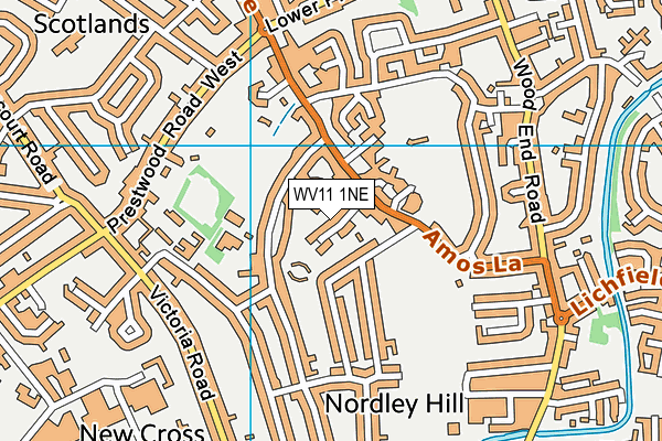 WV11 1NE map - OS VectorMap District (Ordnance Survey) WV11 1NE map - OS VectorMap District (Ordnance Survey)
