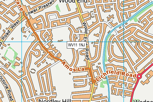 WV11 1NJ map - OS VectorMap District (Ordnance Survey) WV11 1NJ map - OS VectorMap District (Ordnance Survey)