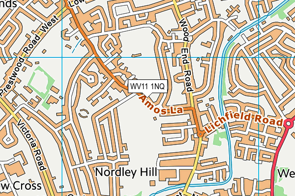 WV11 1NQ map - OS VectorMap District (Ordnance Survey)