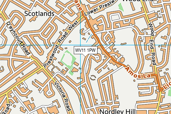WV11 1PW map - OS VectorMap District (Ordnance Survey) WV11 1PW map - OS VectorMap District (Ordnance Survey)