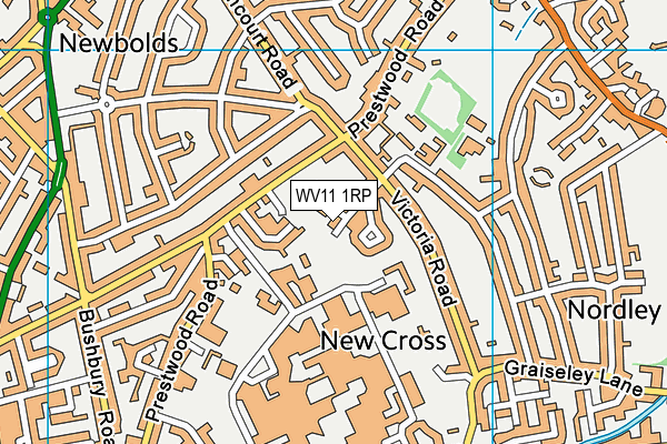 WV11 1RP map - OS VectorMap District (Ordnance Survey)