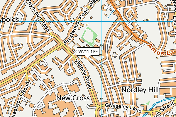 WV11 1SF map - OS VectorMap District (Ordnance Survey) WV11 1SF map - OS VectorMap District (Ordnance Survey)