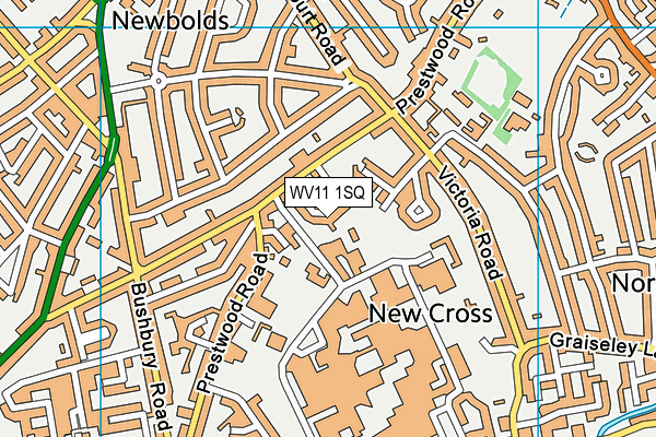 WV11 1SQ map - OS VectorMap District (Ordnance Survey) WV11 1SQ map - OS VectorMap District (Ordnance Survey)