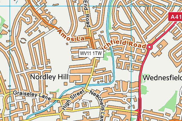 WV11 1TW map - OS VectorMap District (Ordnance Survey) WV11 1TW map - OS VectorMap District (Ordnance Survey)
