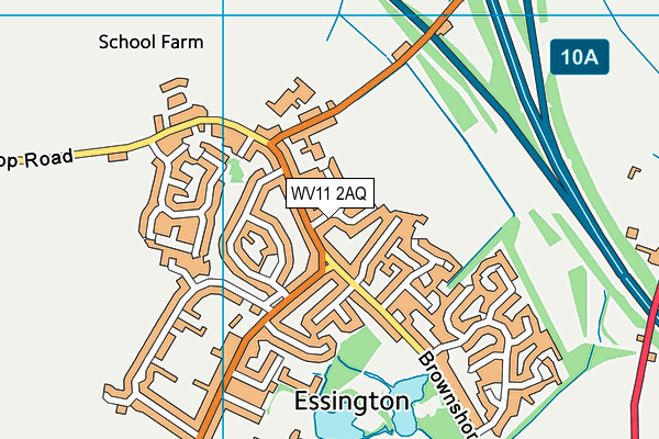 WV11 2AQ map - OS VectorMap District (Ordnance Survey) WV11 2AQ map - OS VectorMap District (Ordnance Survey)
