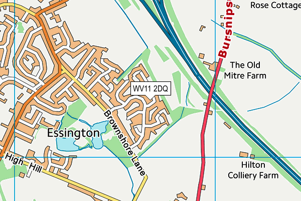 WV11 2DQ map - OS VectorMap District (Ordnance Survey)