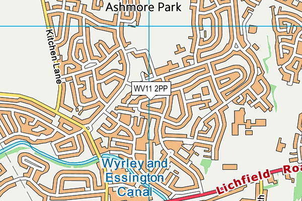 WV11 2PP map - OS VectorMap District (Ordnance Survey) WV11 2PP map - OS VectorMap District (Ordnance Survey)