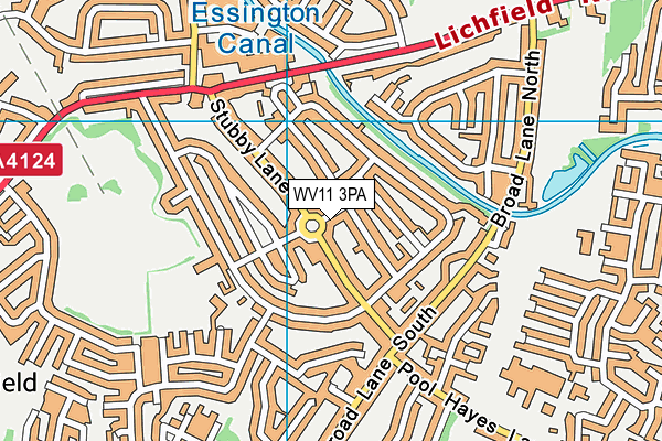 WV11 3PA map - OS VectorMap District (Ordnance Survey)