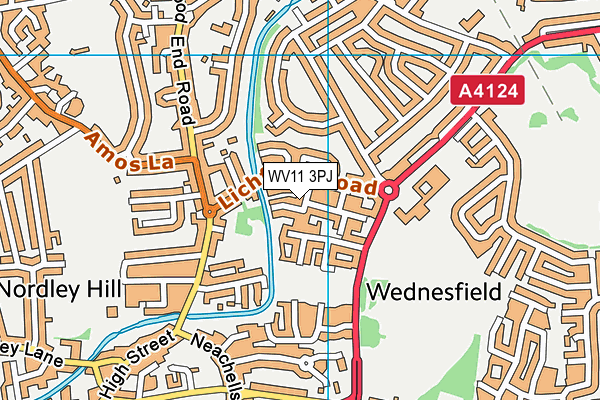 WV11 3PJ map - OS VectorMap District (Ordnance Survey)
