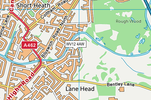 WV12 4AW map - OS VectorMap District (Ordnance Survey) WV12 4AW map - OS VectorMap District (Ordnance Survey)