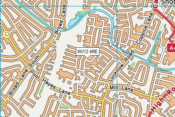 WV12 4RE map - OS VectorMap District (Ordnance Survey) WV12 4RE map - OS VectorMap District (Ordnance Survey)