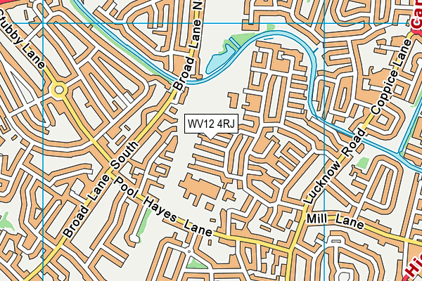 WV12 4RJ map - OS VectorMap District (Ordnance Survey) WV12 4RJ map - OS VectorMap District (Ordnance Survey)