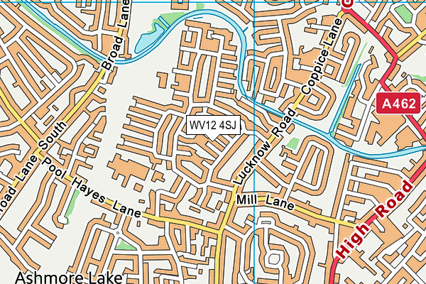WV12 4SJ map - OS VectorMap District (Ordnance Survey) WV12 4SJ map - OS VectorMap District (Ordnance Survey)