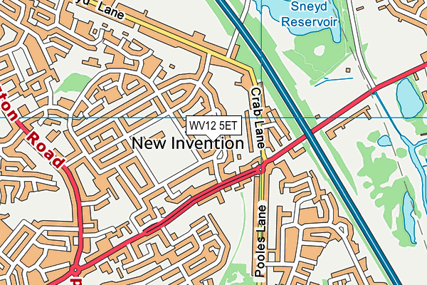 WV12 5ET map - OS VectorMap District (Ordnance Survey) WV12 5ET map - OS VectorMap District (Ordnance Survey)