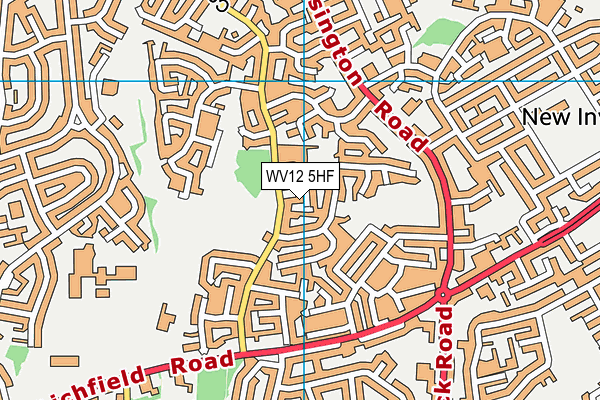 WV12 5HF map - OS VectorMap District (Ordnance Survey)