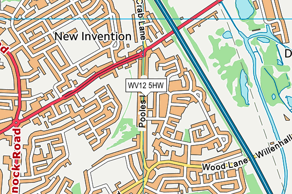 WV12 5HW map - OS VectorMap District (Ordnance Survey) WV12 5HW map - OS VectorMap District (Ordnance Survey)