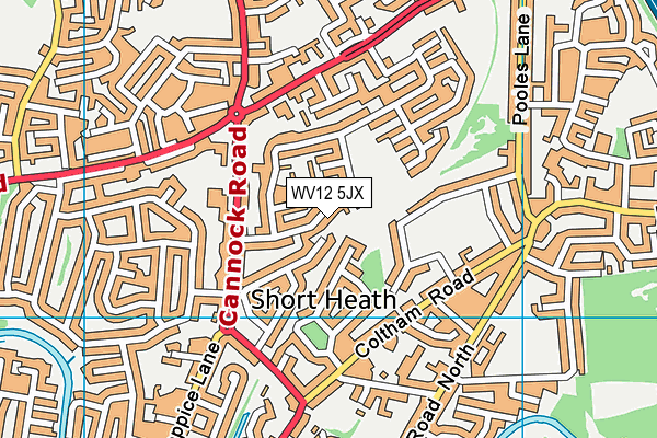 WV12 5JX map - OS VectorMap District (Ordnance Survey) WV12 5JX map - OS VectorMap District (Ordnance Survey)