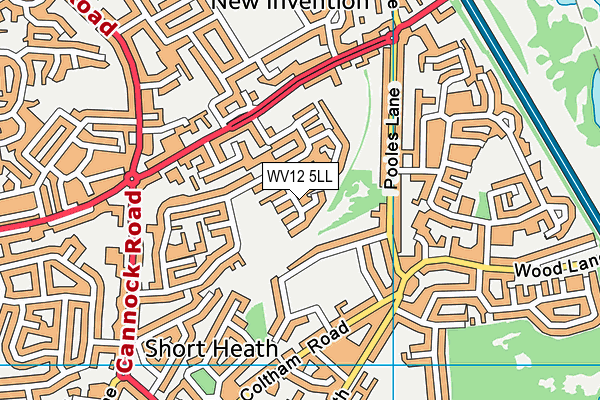 WV12 5LL map - OS VectorMap District (Ordnance Survey) WV12 5LL map - OS VectorMap District (Ordnance Survey)