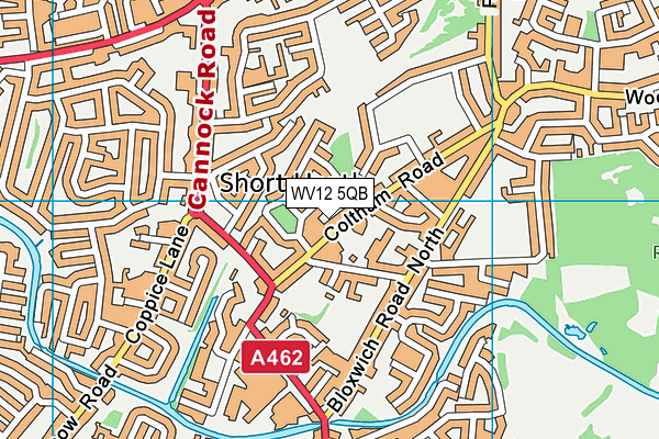 WV12 5QB map - OS VectorMap District (Ordnance Survey) WV12 5QB map - OS VectorMap District (Ordnance Survey)