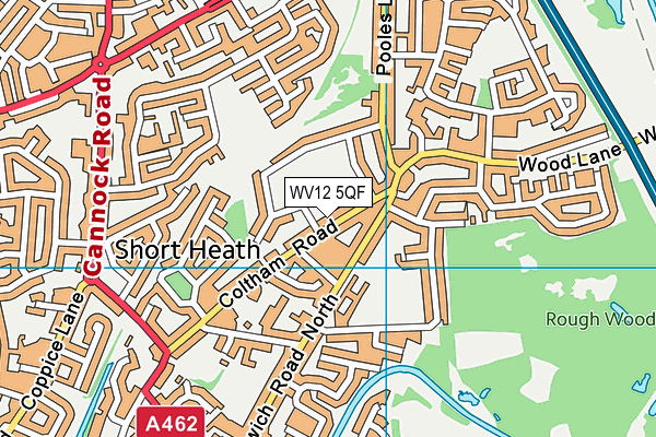 WV12 5QF map - OS VectorMap District (Ordnance Survey) WV12 5QF map - OS VectorMap District (Ordnance Survey)