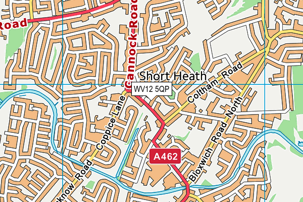 WV12 5QP map - OS VectorMap District (Ordnance Survey)