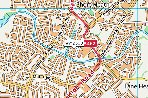 WV12 5QU map - OS VectorMap District (Ordnance Survey)