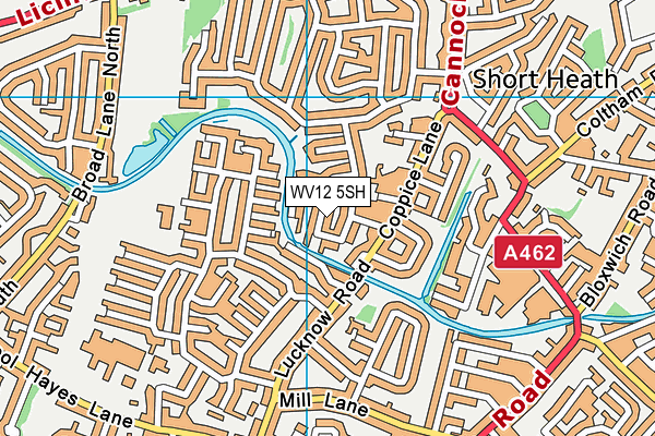 WV12 5SH map - OS VectorMap District (Ordnance Survey)