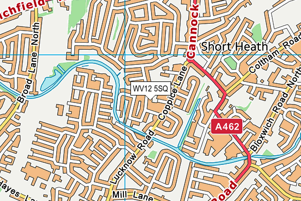 WV12 5SQ map - OS VectorMap District (Ordnance Survey)