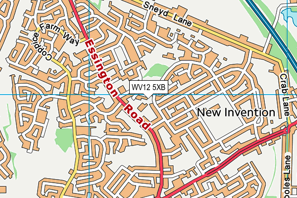 WV12 5XB map - OS VectorMap District (Ordnance Survey) WV12 5XB map - OS VectorMap District (Ordnance Survey)